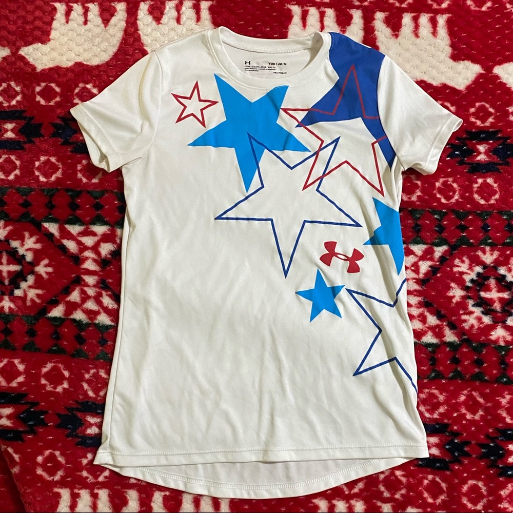 Girls Red, White & Blue Under Armour T-Shirt